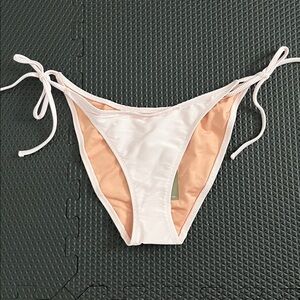 J.Crew Ribbed Curved Waist Cheeky String Bikini Bottoms